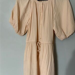 Old Navy Cream Button-Down Dress